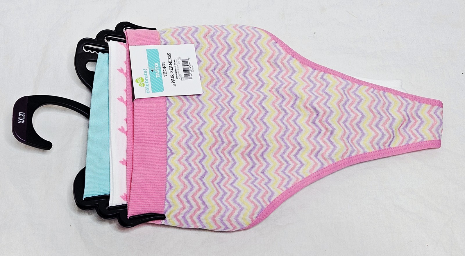 Way to Celebrate Easter Thong Underwear 3-Pack Seamless Panties Choose XL or 2XL