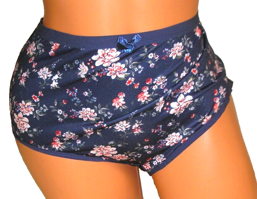 Panties Lingerie Blue Floral Brief 3X Adult Gift