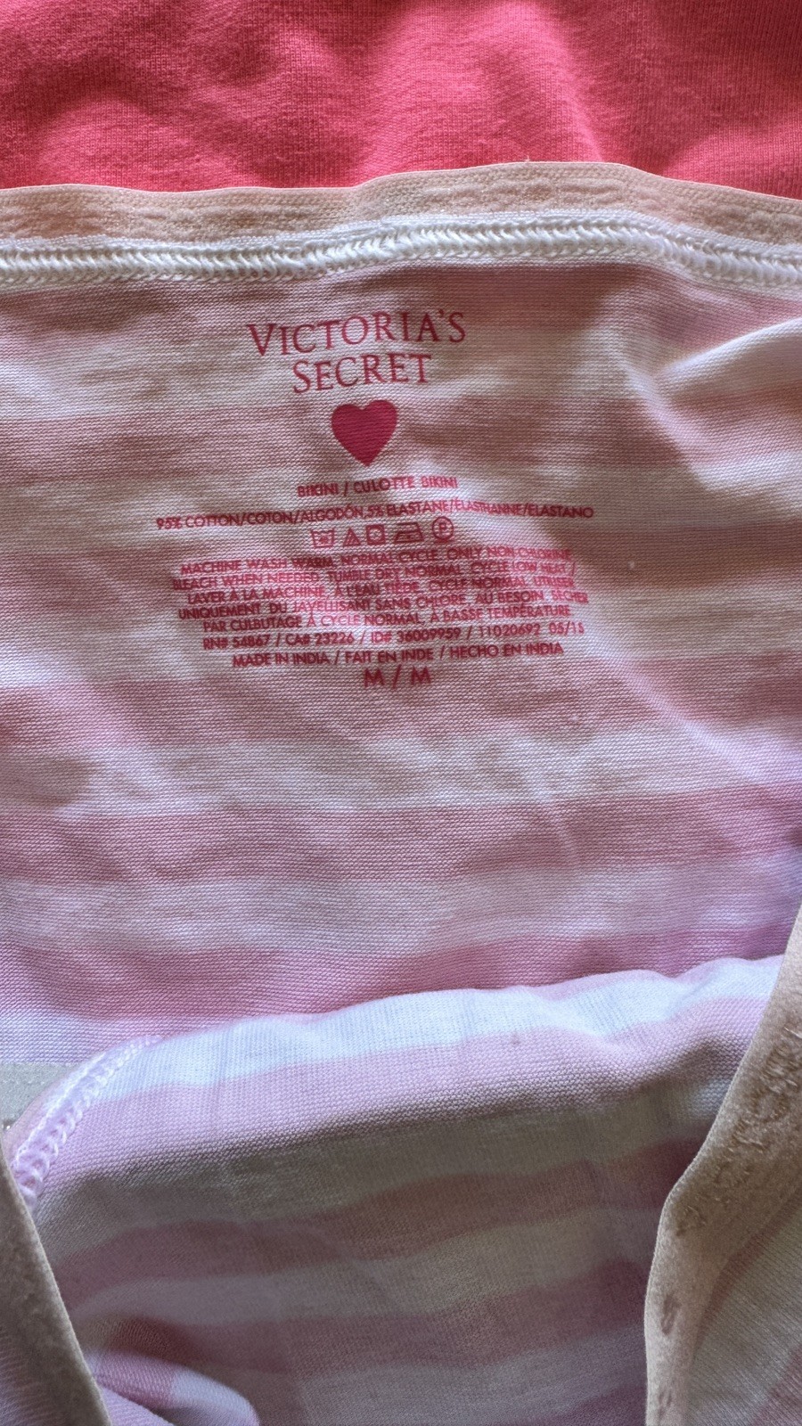 New Lot 4 Vintage Victoria Secret Cotton Signature Waistband Rio Brief Panties L