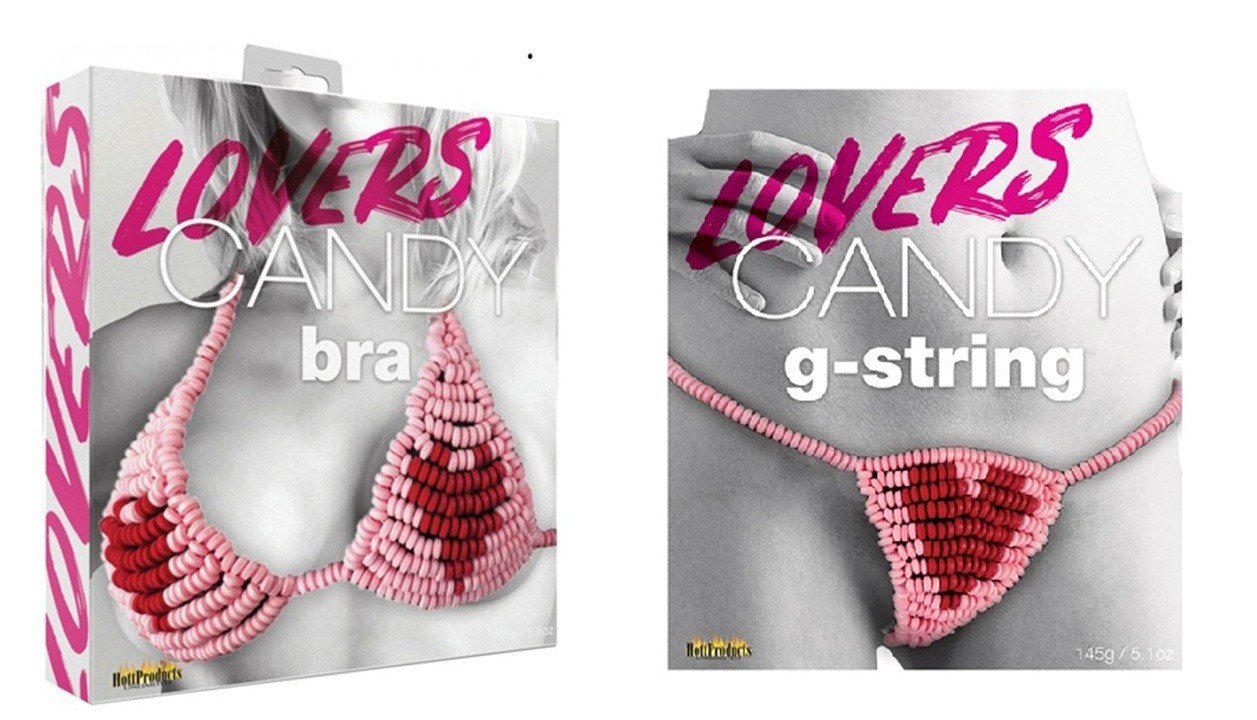 Candy Lovers Candy G-STRING and Bra set Edible Underwear for Lovers Valentines