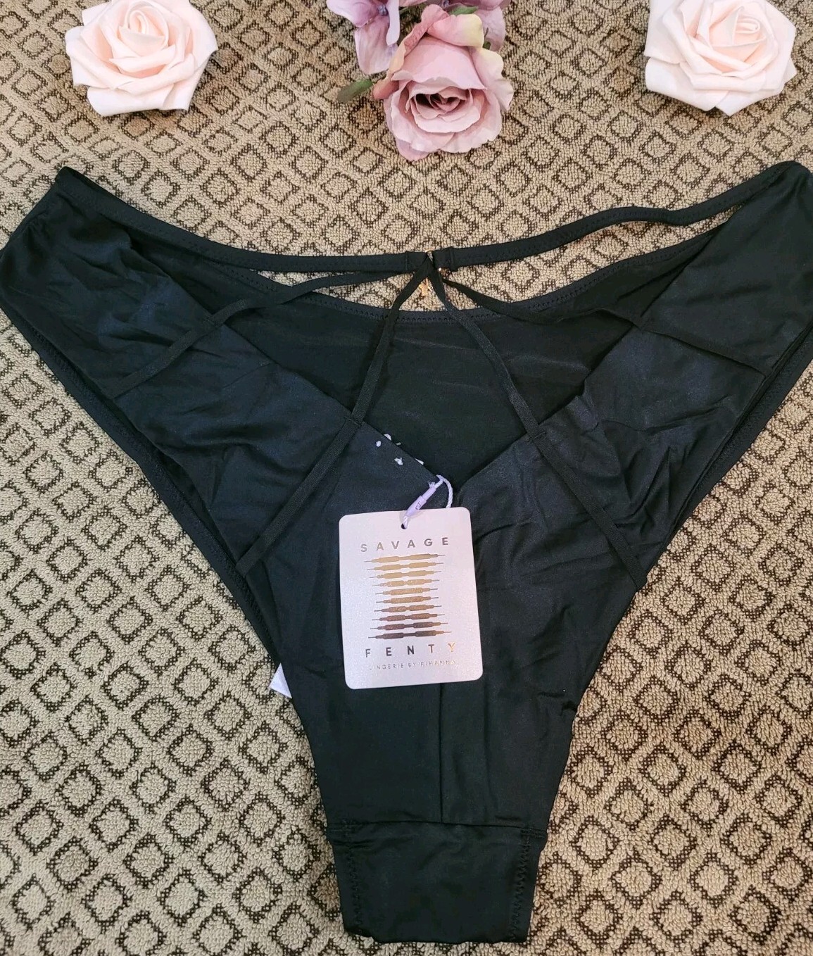 SAVAGE X FENTY Not Sorry Open Back Strappy Brazilian Panty 2X ~ NWT ~$32.00 msrp