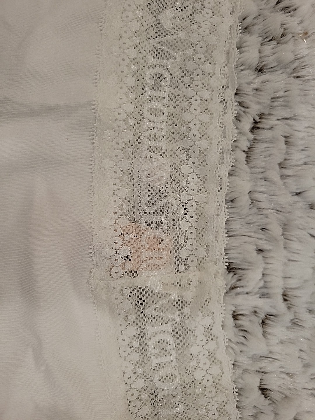 Victoria’s Secret White Cotton Panties with White Lace Trim M NWT