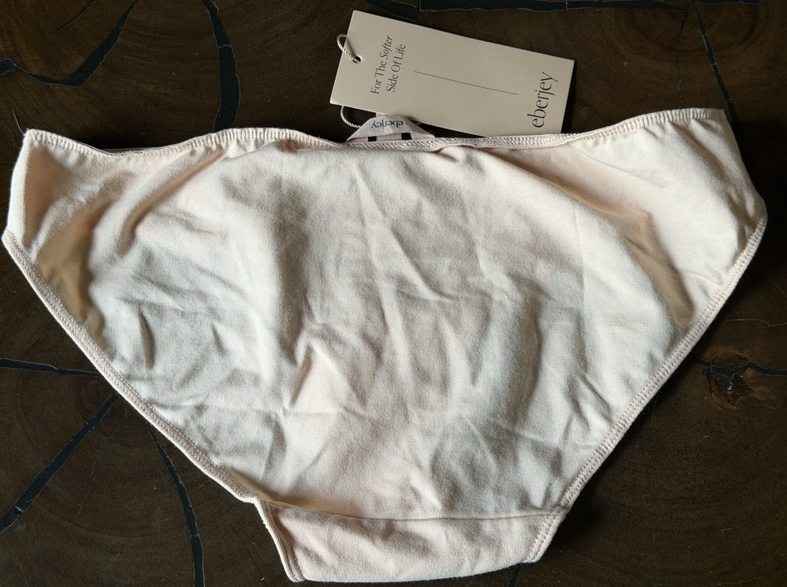 NWT Eberjey Pima Stretch Cotton Bikini in Buff: Size Small/Medium