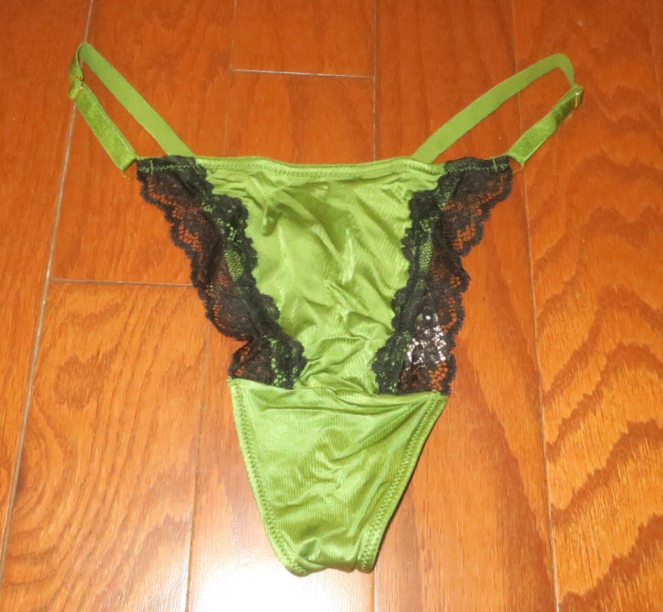 L ❤️ Victoria’s Secret ❤️ KHAKI VERY SEXY Satin G V-STRING Thong PANTIES ADJUST