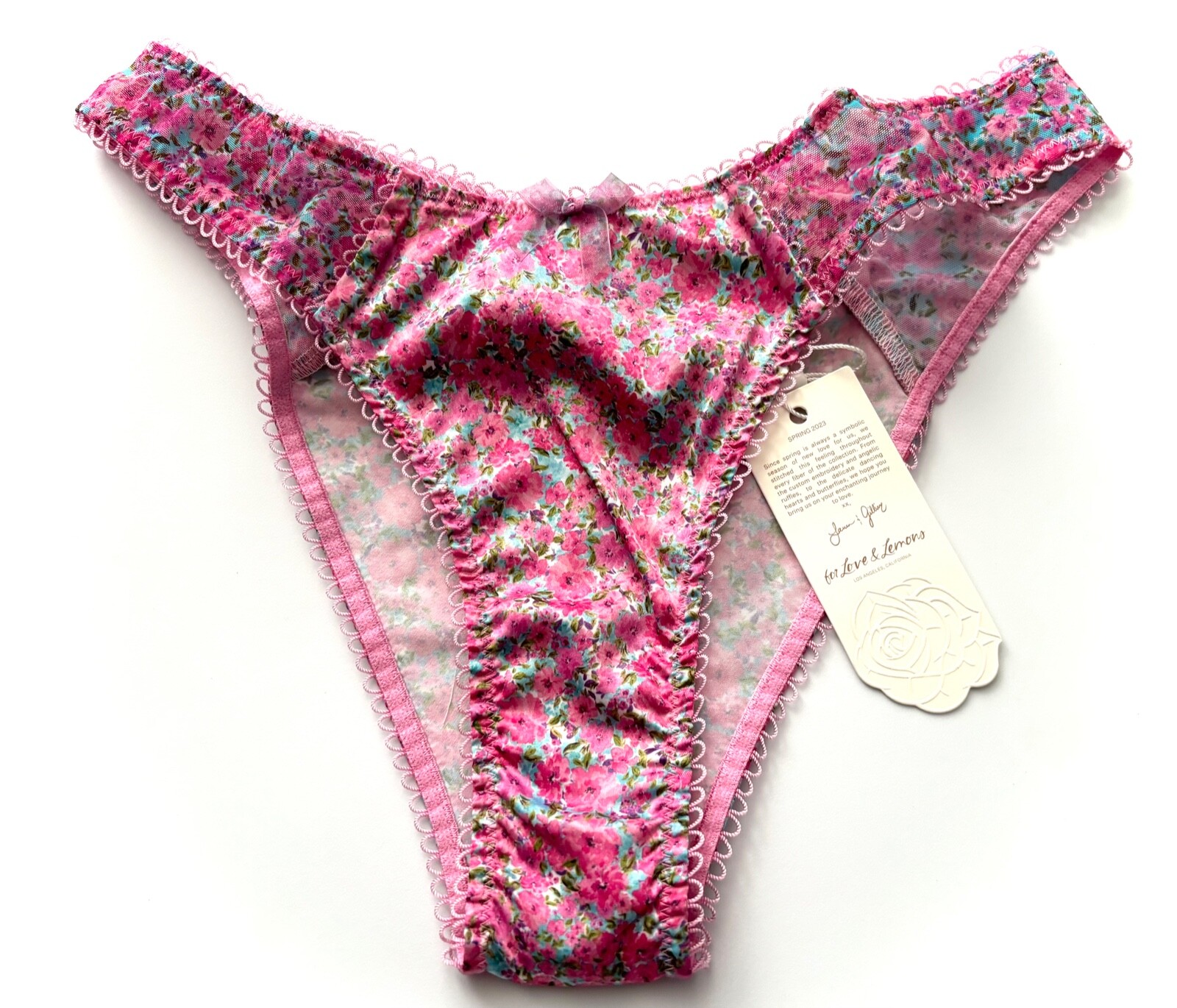 For Love & Lemons Victorias Secret Cheeky Panty Pink Everyday High Waist XS