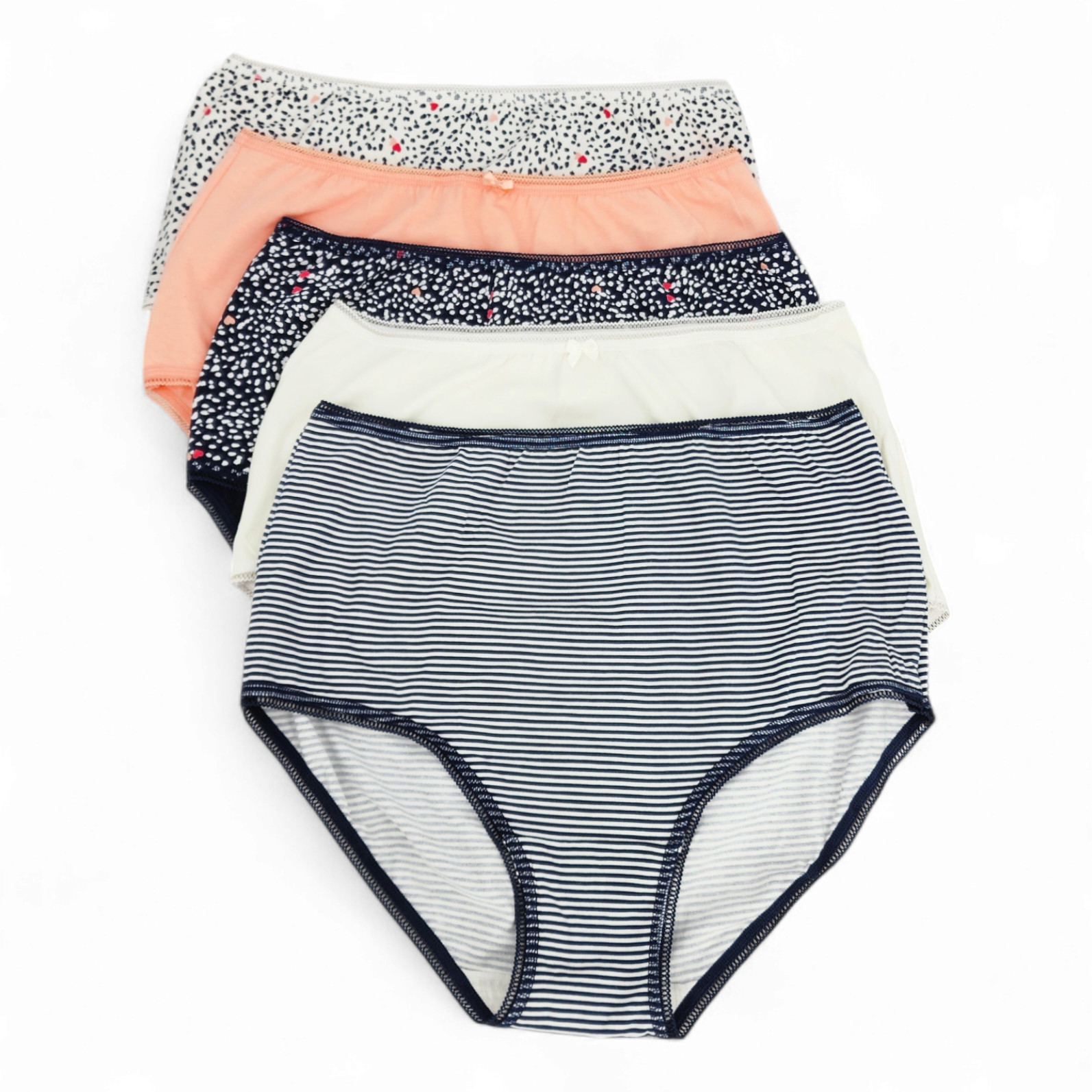 M&S Collection 5 Pack Cotton Mix Skinny Fit Knicker ( Full Briefs )