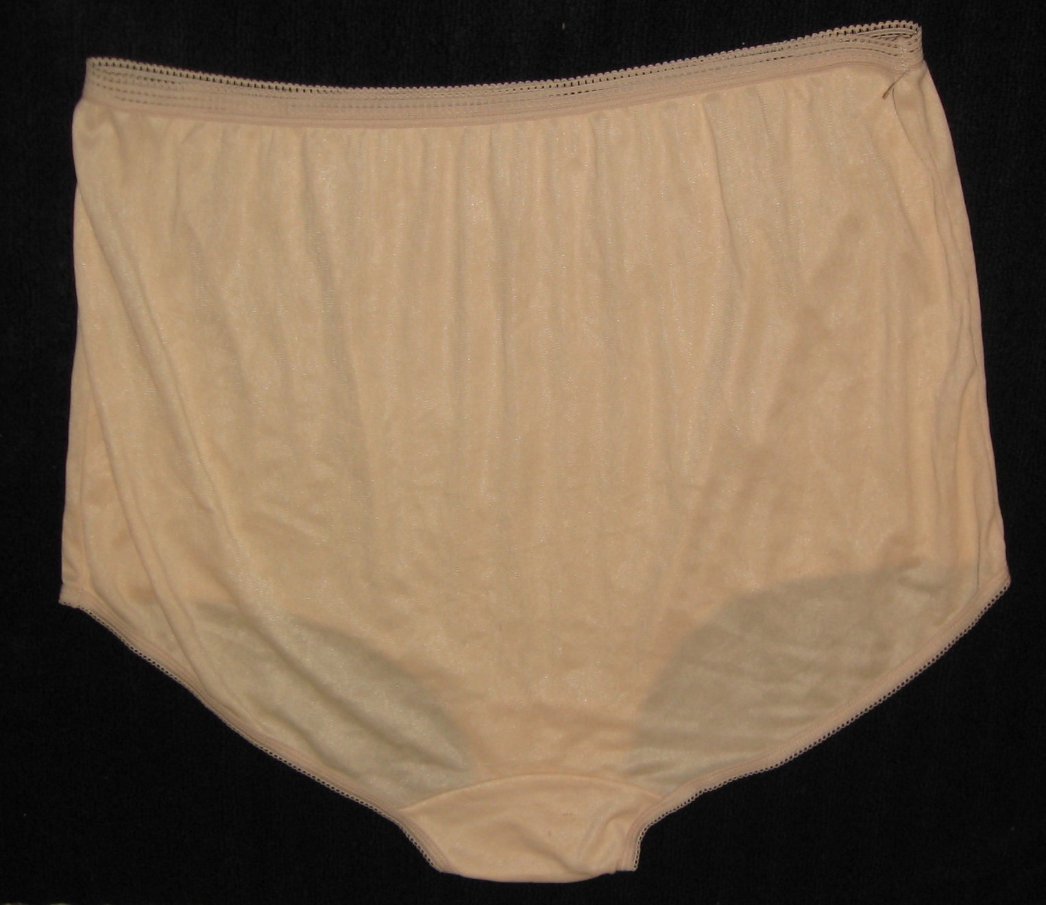 NEW VTG SZ 10 SEARS ROSE ACETATE POLY FULL CUT GRANNY BRIEF PANTIES +