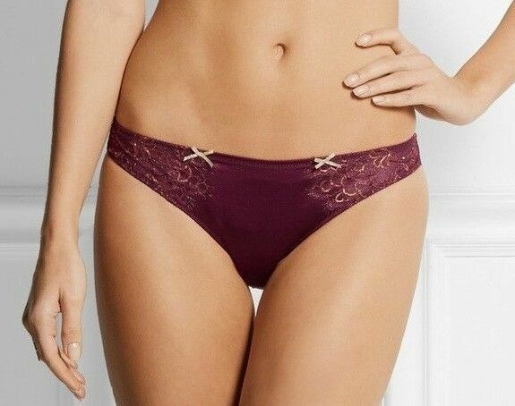 14/15 Elle Macpherson Intimates Midrise Brief Sz L burgundy