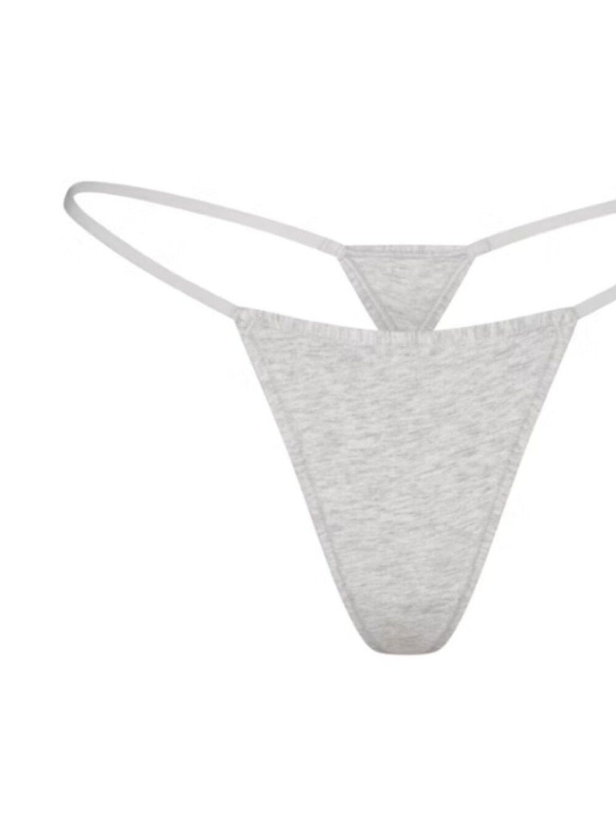 NEW SKIMS Everyday Lightweight Cotton String Thong Light Heather Gray Small NWOT