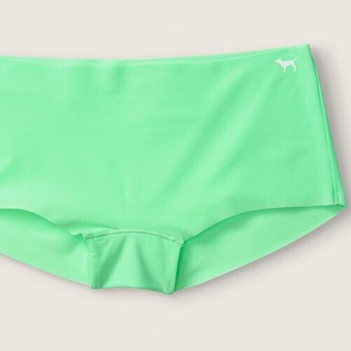 M NEON GLOW MINT NO SHOW Stretch Victorias Secret PINK Boyshort Brief Pantie