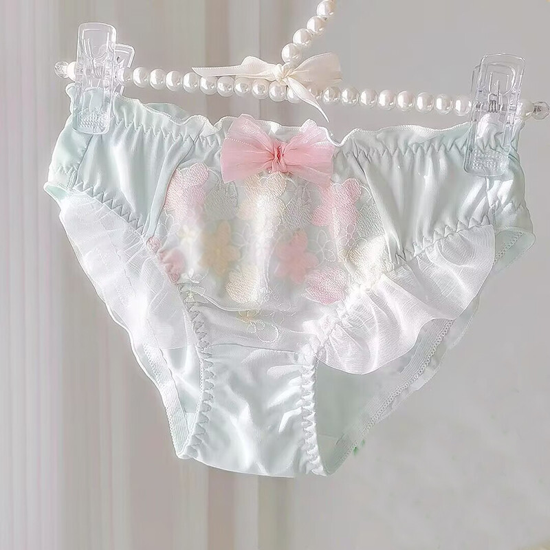 Japanese Princess Sweet Girls Lace Bow Underpants Panties Brief School Underwear
