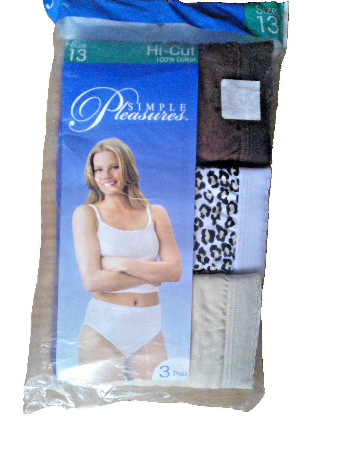 New 3 Pair Simple Pleasures Cotton High-Cuts Size 13 Multi Color FREE Shipping