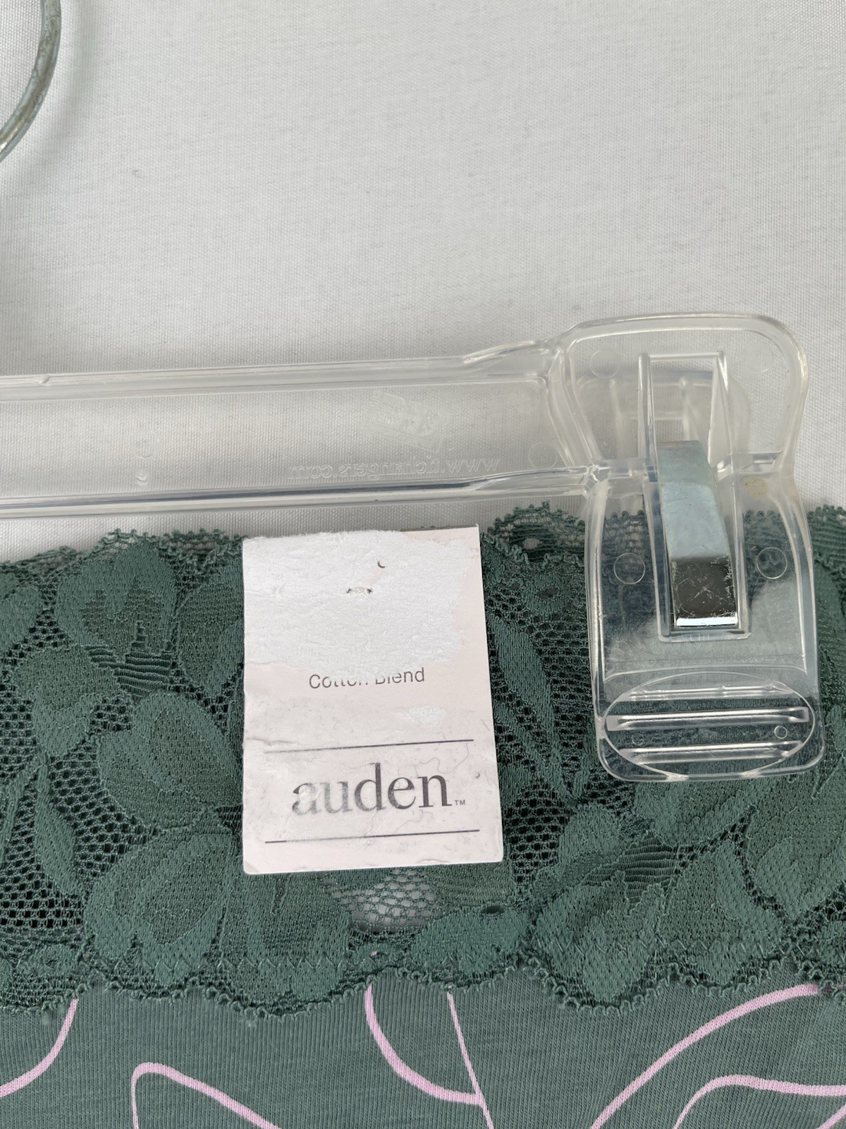 Auden Cotton Blend Hipster Underwear W/lace Waist Teal Green Size XL(18)