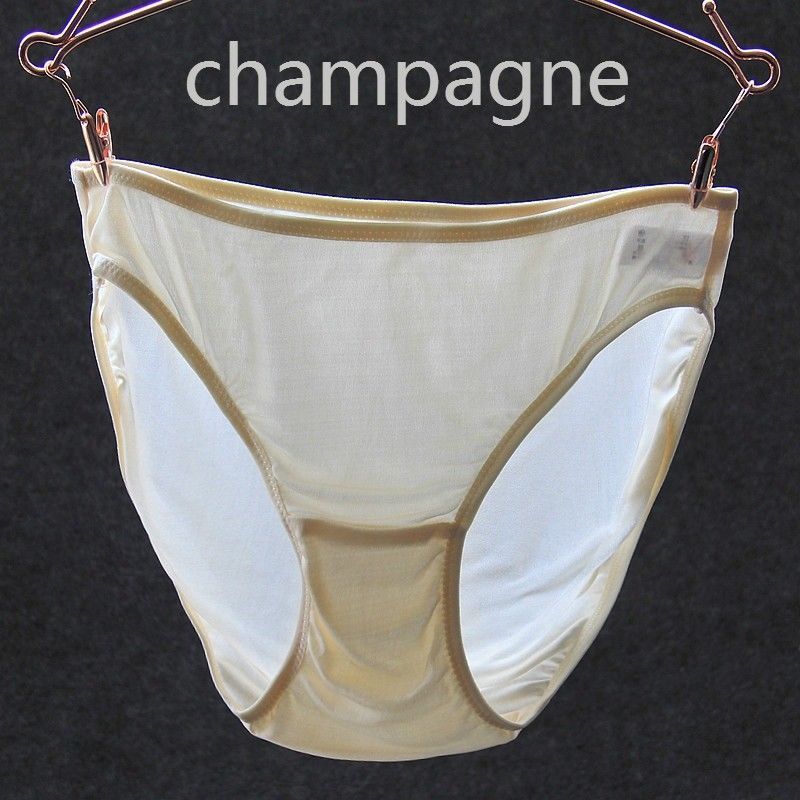 Ladies 100% Silk Knitted Briefs Panties Underwear Lingerie Knickers Breathable