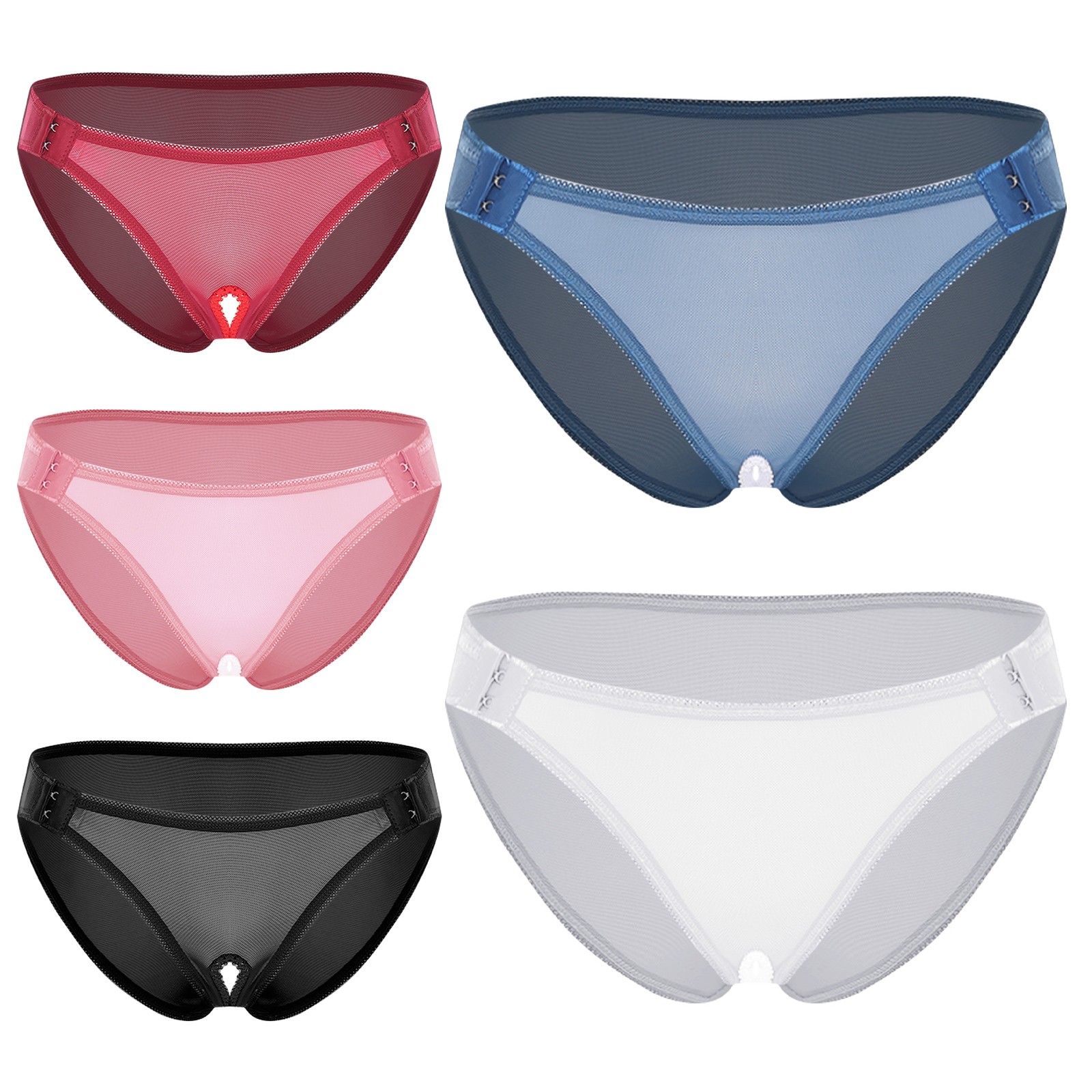 US Womens Sheer Pajamas Panties Club Briefs Rave Underwear Lace Lingerie Bikini