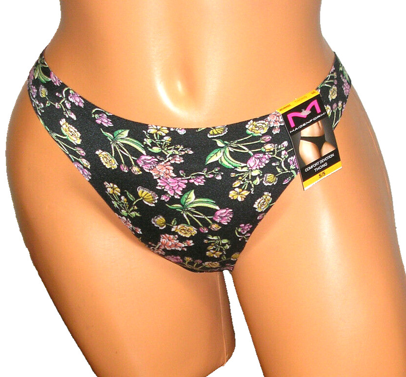 Panties Lingerie Maidenform Floral Thong Sz 5 Small Adult Gift