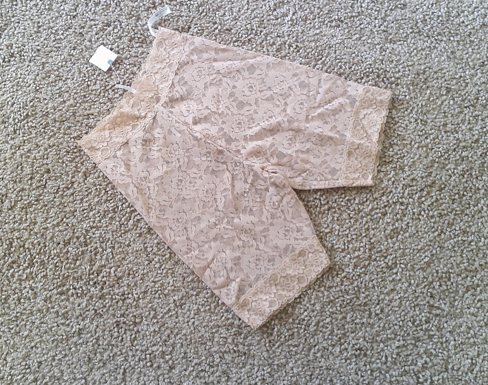 Lacy Biker Shorts Underwear by Anthropologie, size XS, nude color, NWT