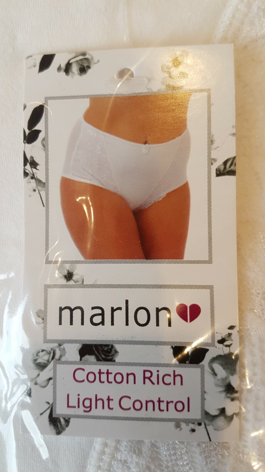Women’s White Maxi Briefs Light Control Cotton Polyamide Plus Size 2XL 3XL New