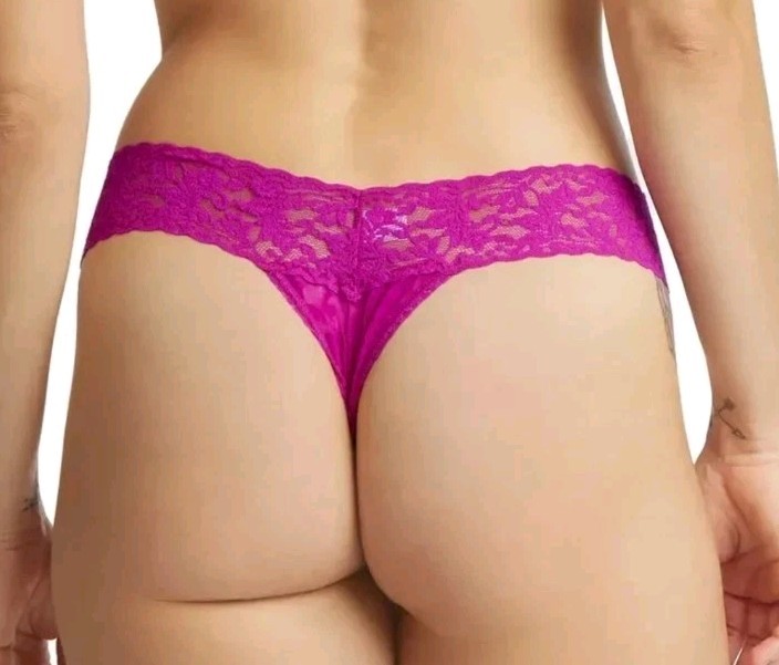 HANKY PANKY LACE LOW RISE THONG SET OF 5 ASSORTED COLORS ONE SIZE