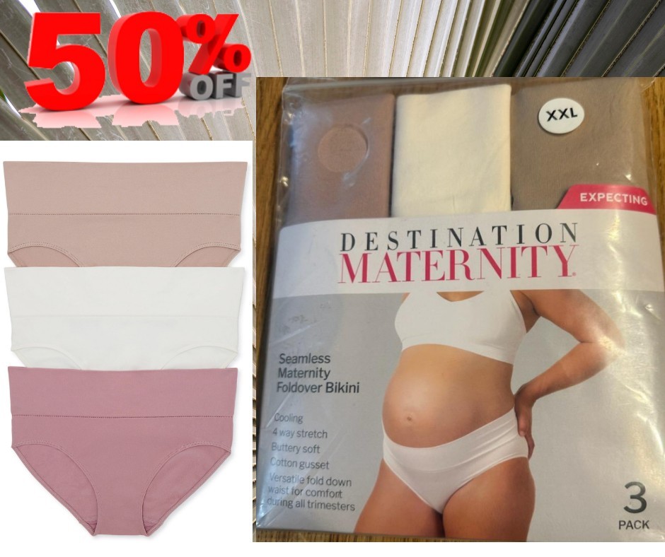 Destination Maternity Women’s size XXL 20-22 Foldover Panty, 3-Pack NEW