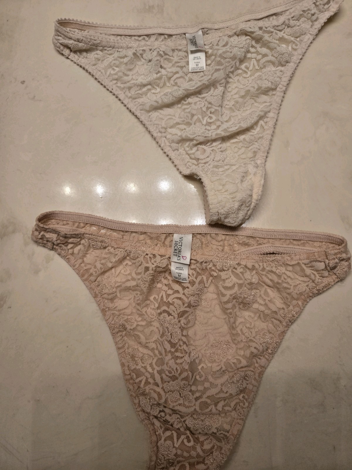 Victoria’s Secret 1990s Vintage Lace Thong x2 Size Medium 1997