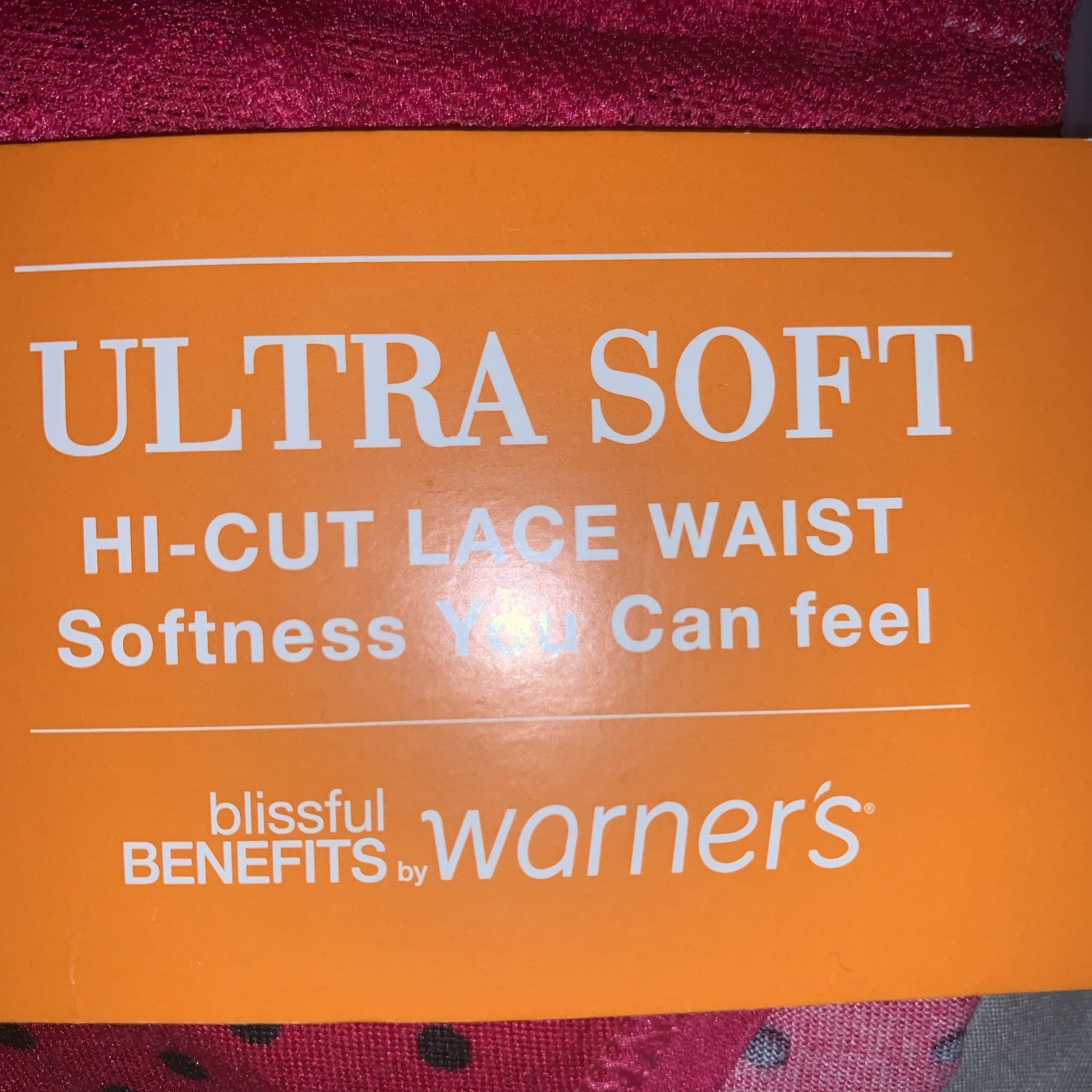 Warner’s Blissful Benefits Ultra Soft Hi-Cut Lace Waist 3 Pack Panties 8 XL NEW