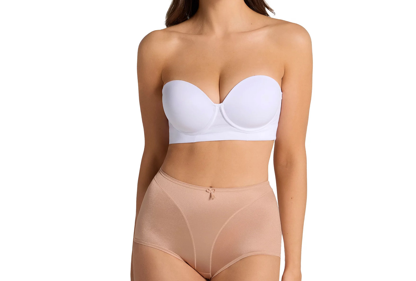 Leonisa Light Tummy-Control Hi Cut Thong-Silhouette Panty Size L Brown NWT