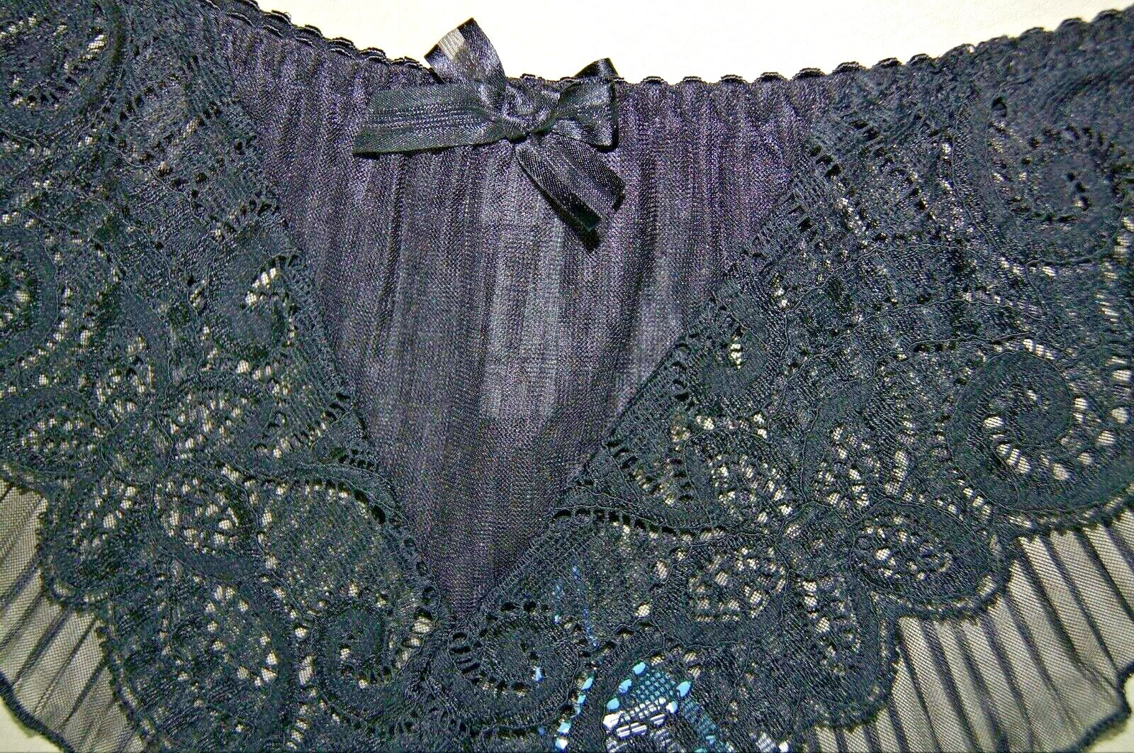 Barbara Black “Follies” High Leg Pleated Fan Backed Briefs