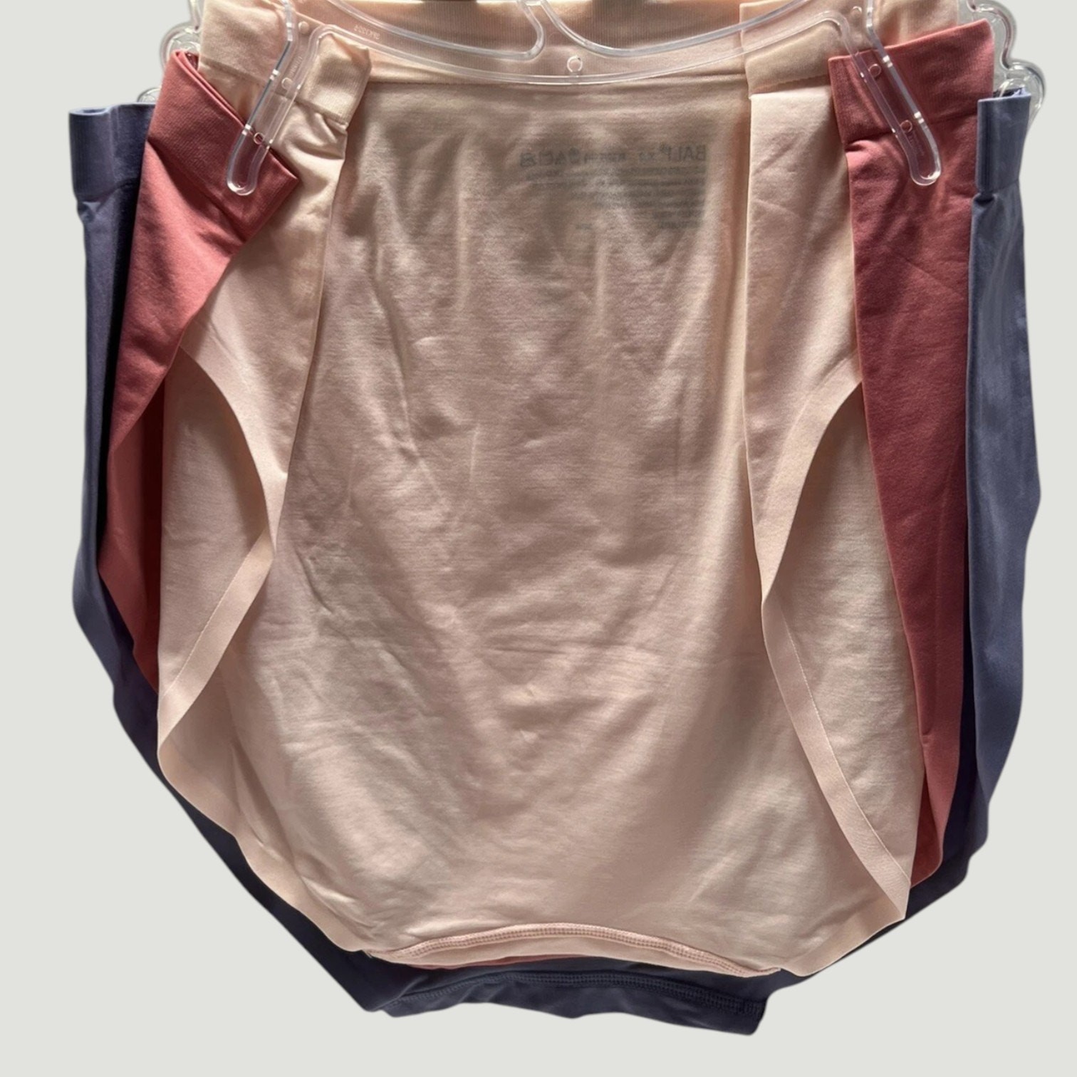 Bali EasyLite Seamless Hi‑Cut Panty 3 Pack – Pink, Mauve, Glow Blue, Size 8 / XL
