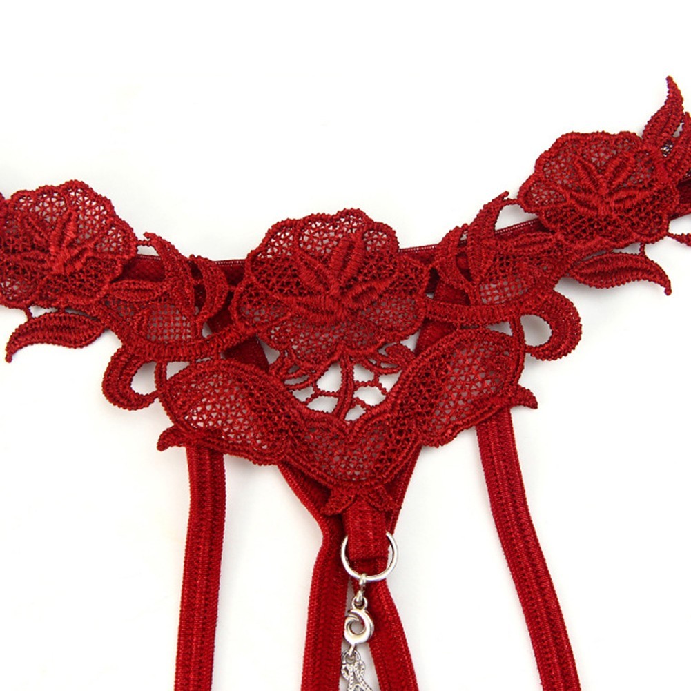 Home Sleeping Underwear Panties Cute With Pearls Lace Sexy Transparent