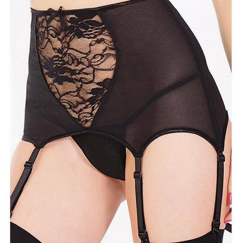 Sexy High Lingerie Women Garter Stocking Waist Belt Lace Set Suspender