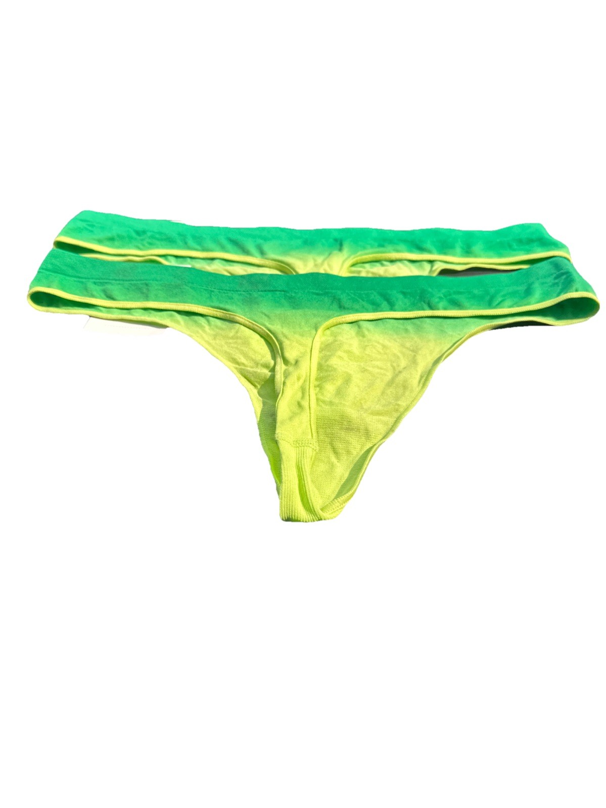 No Boundaries Women’s Seamless Thong Green ombre New L(11-13) 2 Pk