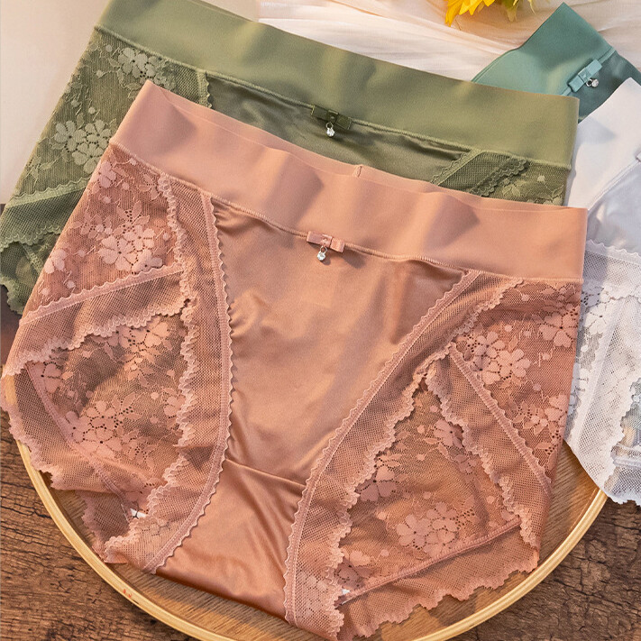 1/6 Pack Lot Womens Lace Satin Panties Brief Seamless Underwear Lingeries Undies