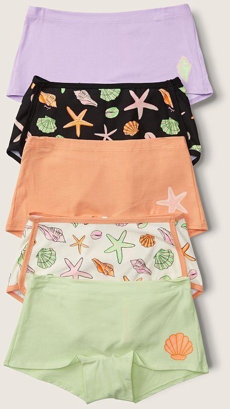 Victoria’s SECRET PINK 5-PACK COTTON BOYSHORT UNDERWEAR Panty XS,S, M,L, XL, 2XL