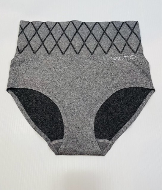 Nautica Intimates Womens Size XL Hi Waist Shaping Panties Brief Gray