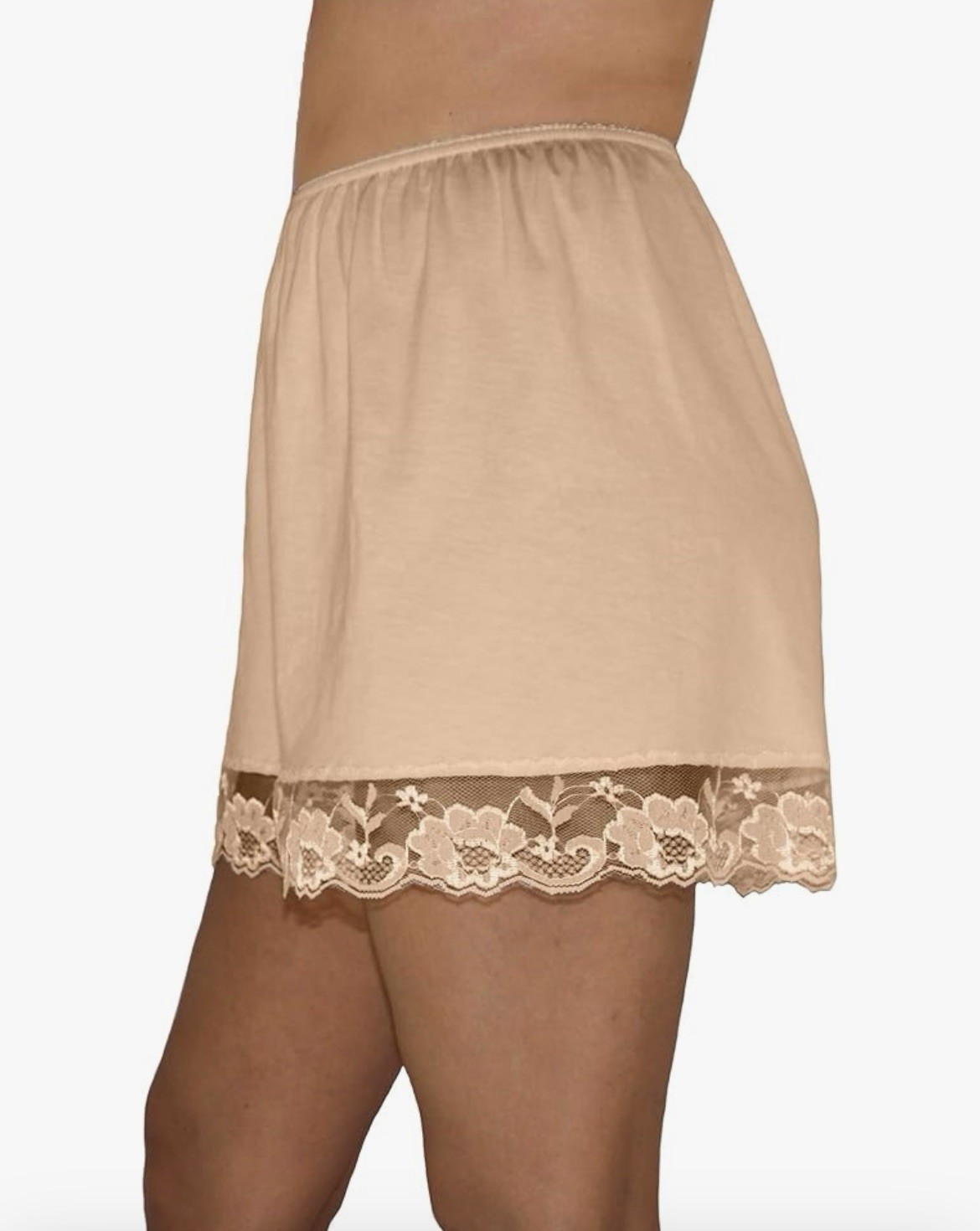 Underworks Pettipants Cotton Culotte Slip Bloomers Split Skirt 4” Inseam Small