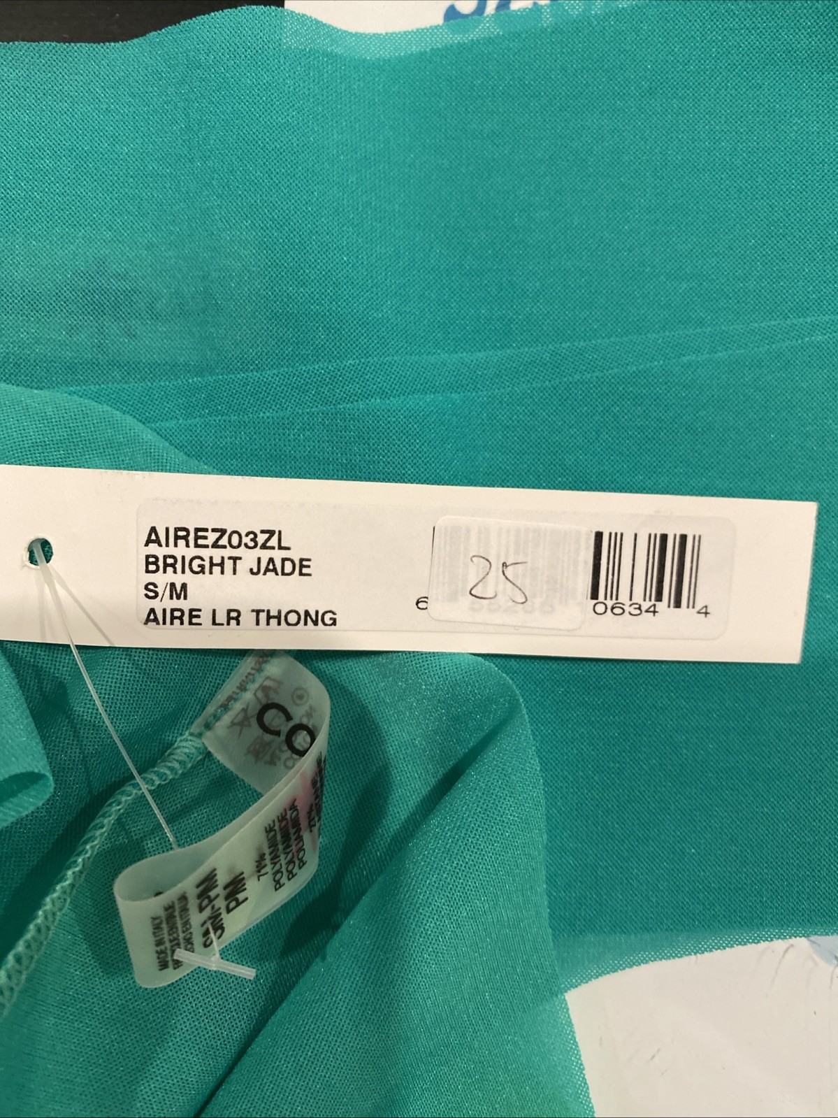 NWT Cosabella Aire Thong aireZ03zl Color Bright Jade Size S/M