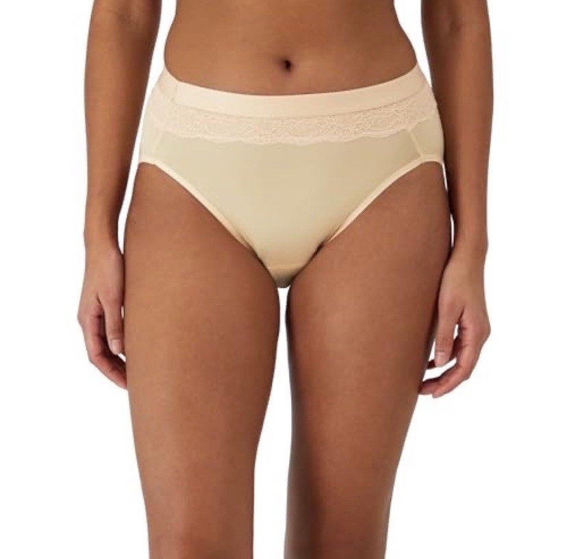 Bali DFLLH1 Beautifully Confident Leak Protection Hi-Cut Panty Beige XL/8