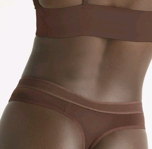 Joyspun Women’s XXL 20 Hosiery Thong Panties 3-PACK Beige Tan Brown #10726