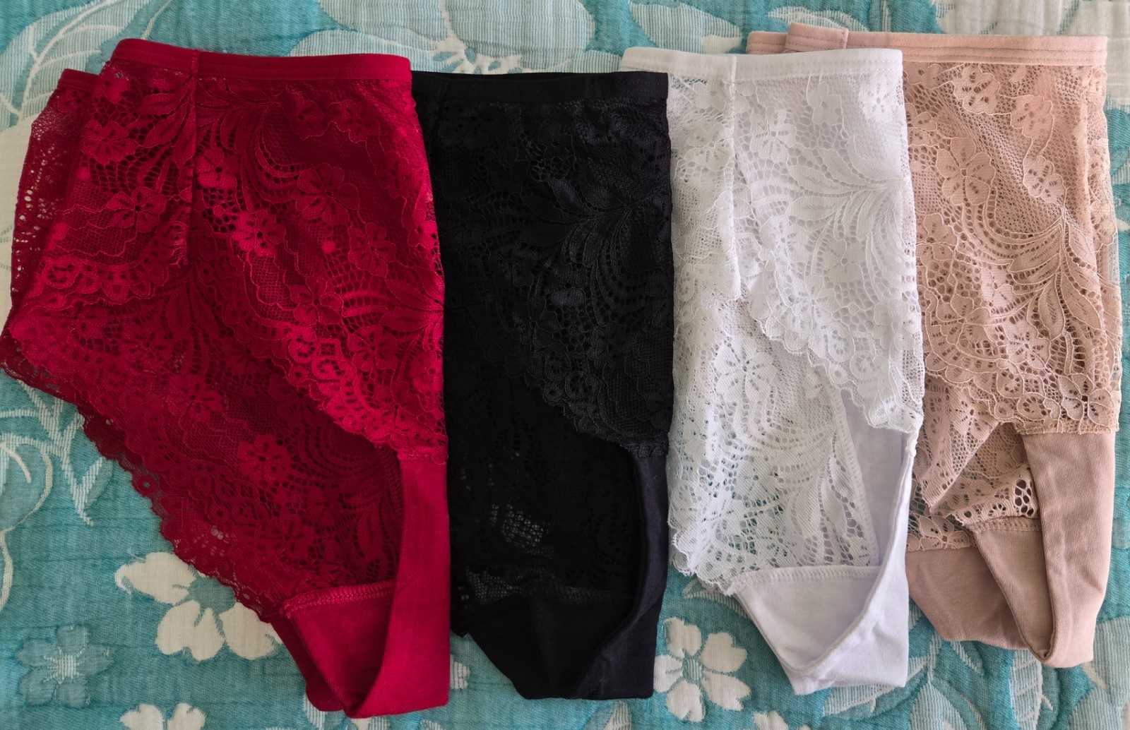 4 Pack Sexy Womens See Through Lace Panties Briefs Underwear Lingerie S
