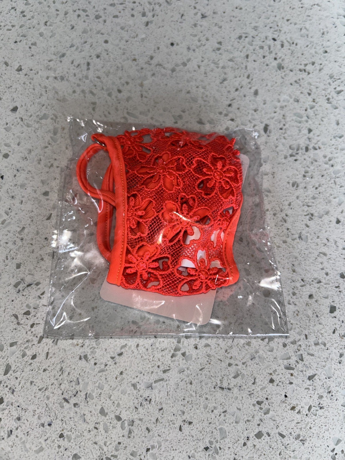 Wicked Weasel Flower Tease 656 Micro Thong Neon Orange Large Brand New with Tags