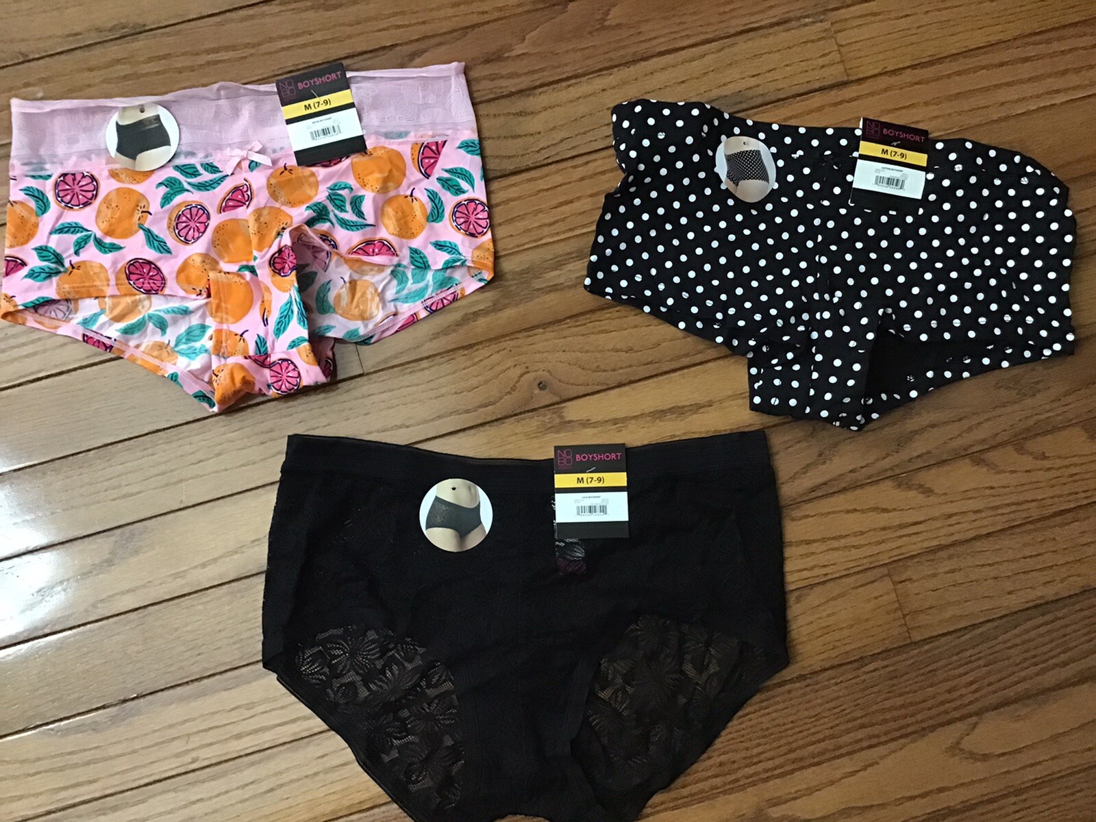 NWT NOBO No Boundaries Boyshort Panties Size M (LOT OF 3 Boyshorts) (T13-17)