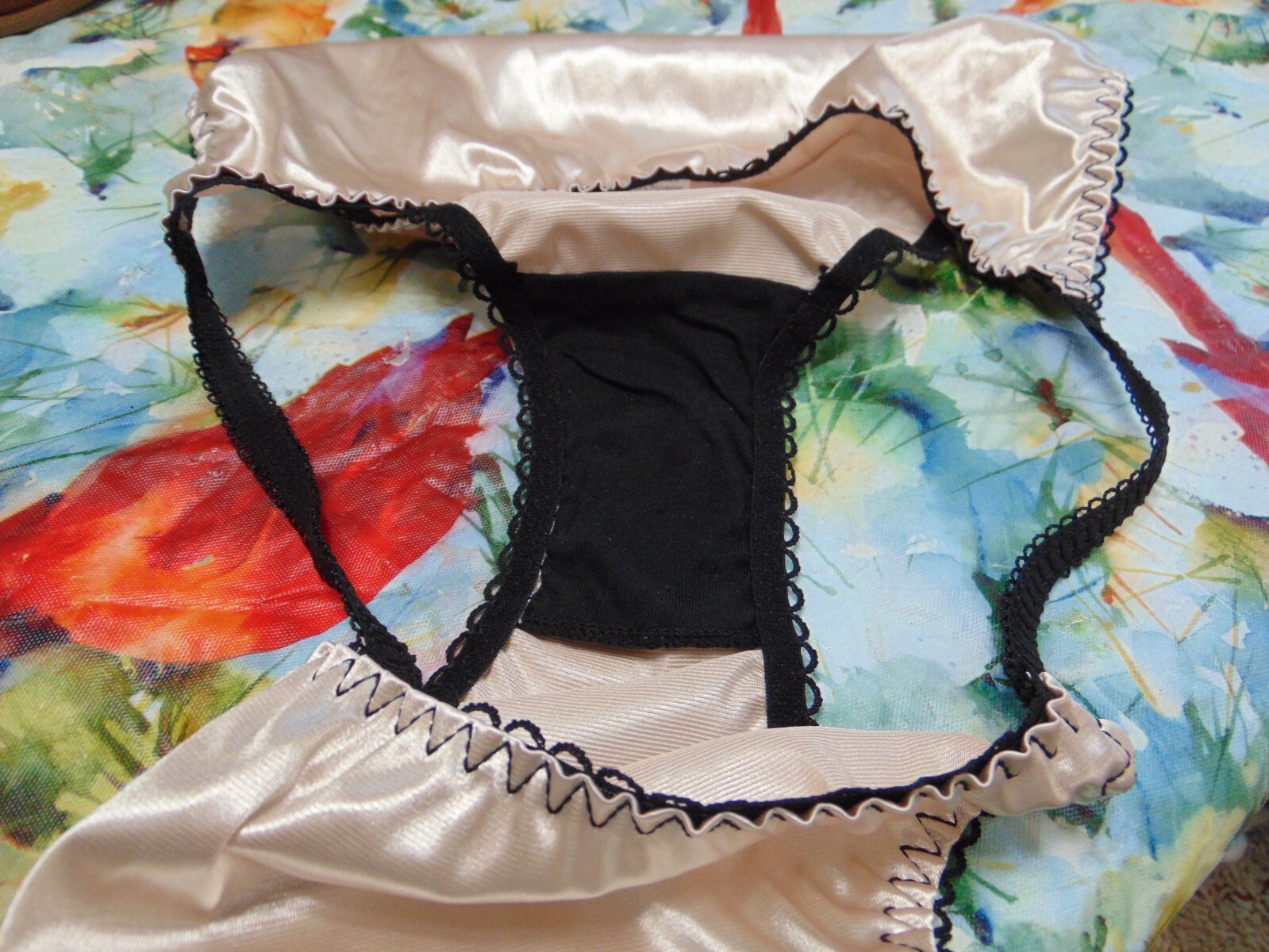 Buttery Smooth Second Skin Satin String Bikini Panties Size XL Great for Men
