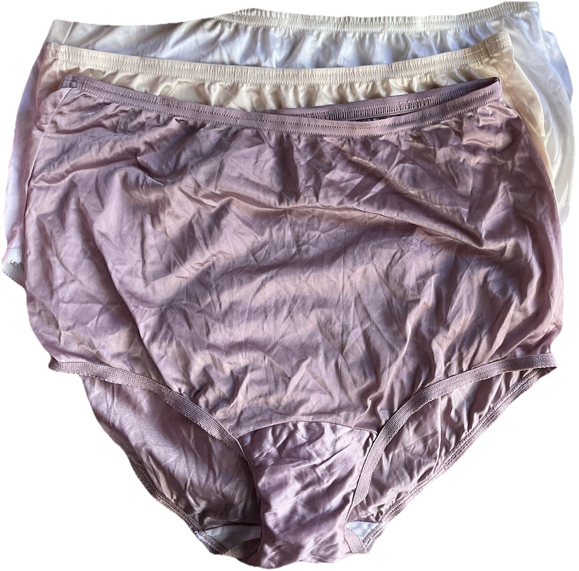Vintage Vanity Fair Lace Accents Brief Panties Nylon 3 Item Lot 15712 NWT Size 6