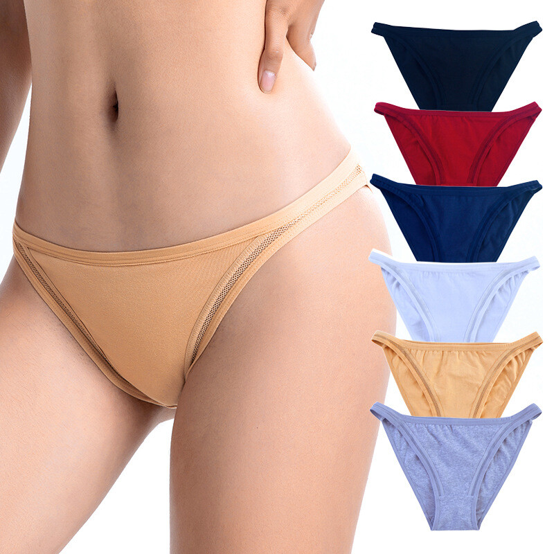 1/6 Pack Lot Women Sexy Low Waist Panties Bikini Underwear Lingeries Brief Panty