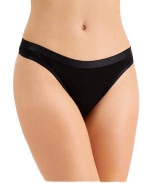 Jenni Women’s Thong Classic Black G-String Panty Underwear Brief Solid Seamless