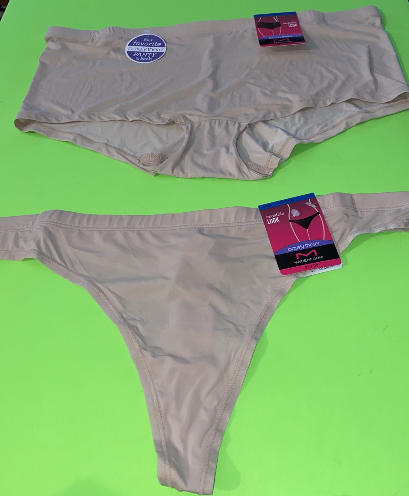 2 PAIRS MAIDENFORM NUDE PANTIES / X-LARGE/ Size 8/ MSRP $36