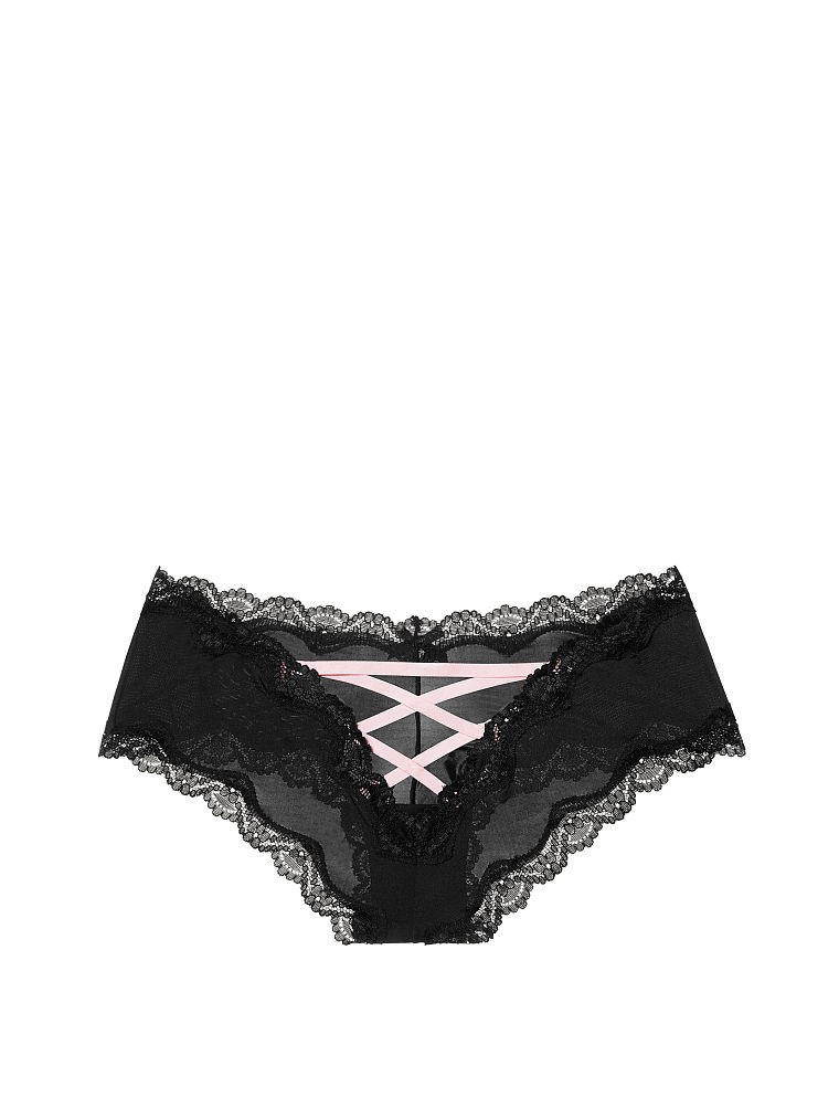 Victoria’s Secret Very Sexy Lace Up Back Cheeky Panty Black