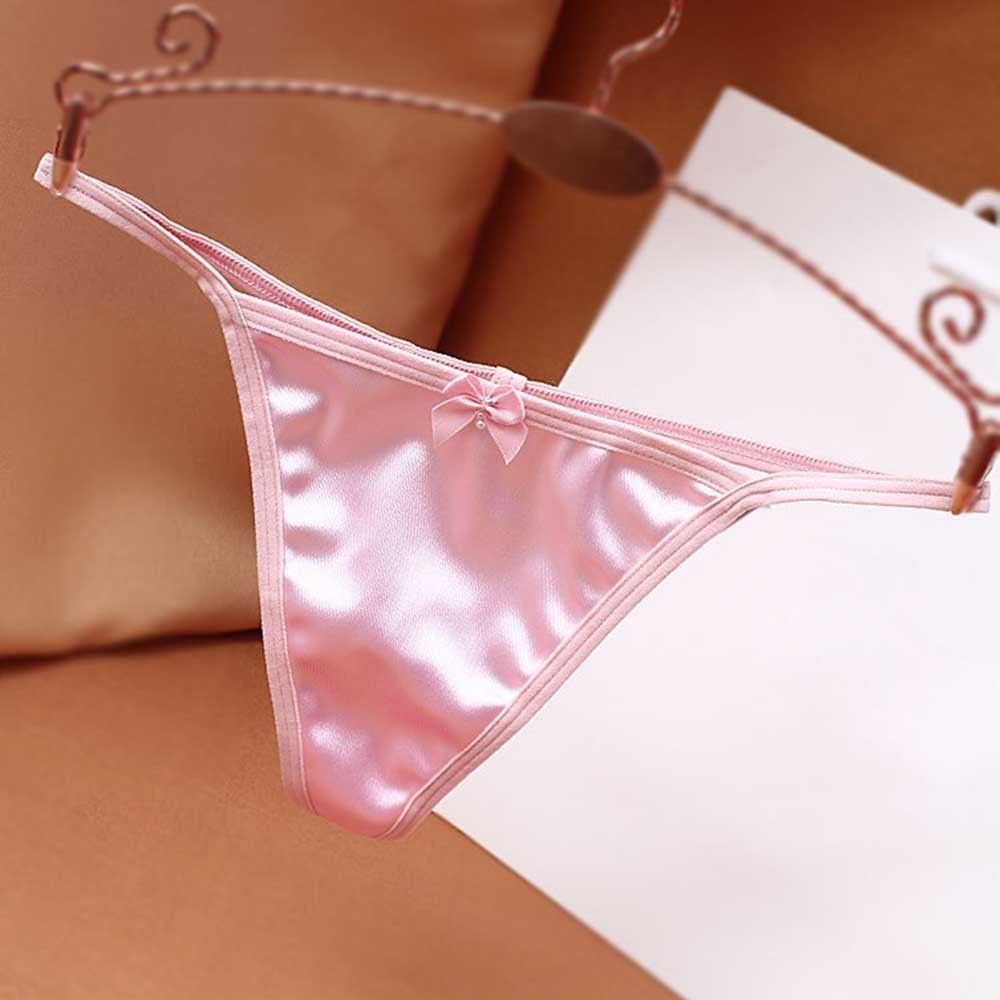 Womens Silky Satin G-String Bikini Thongs Panties T-back Sexy-Underwear M-XXL