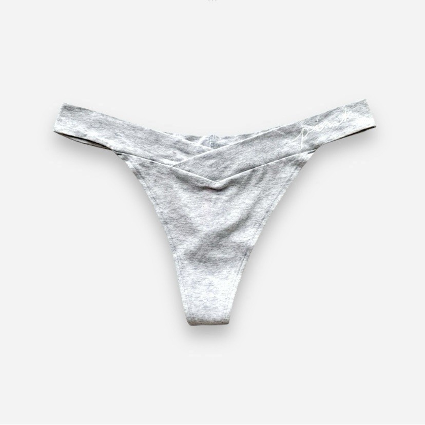 Victoria’s Secret PINK Panties Panty Underwear Thong X-large Light Gray New
